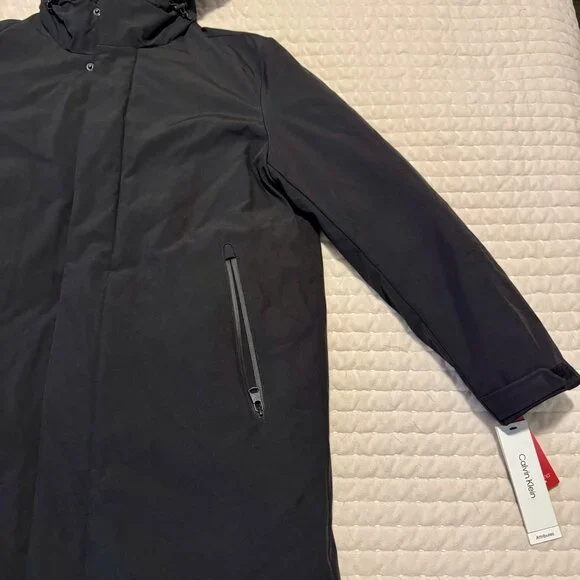 Calvin Klein NWT Parka Men's Medium Black - Waterproof - Picture 4 of 10